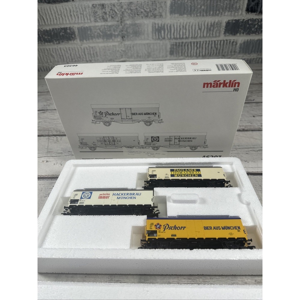 Märklin H0 46203 Munich Breweries Beer Car Set 3-Car DB Freight Set NIB